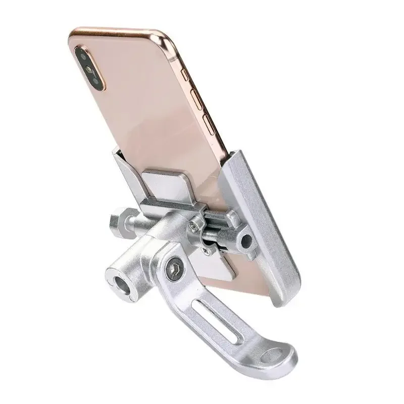 360 Degree Universal Metal Bike Motorcycle Motorbike Mirror Handlebar Smart Phone Holder Stand For iPhone Xiaomi Samsung
