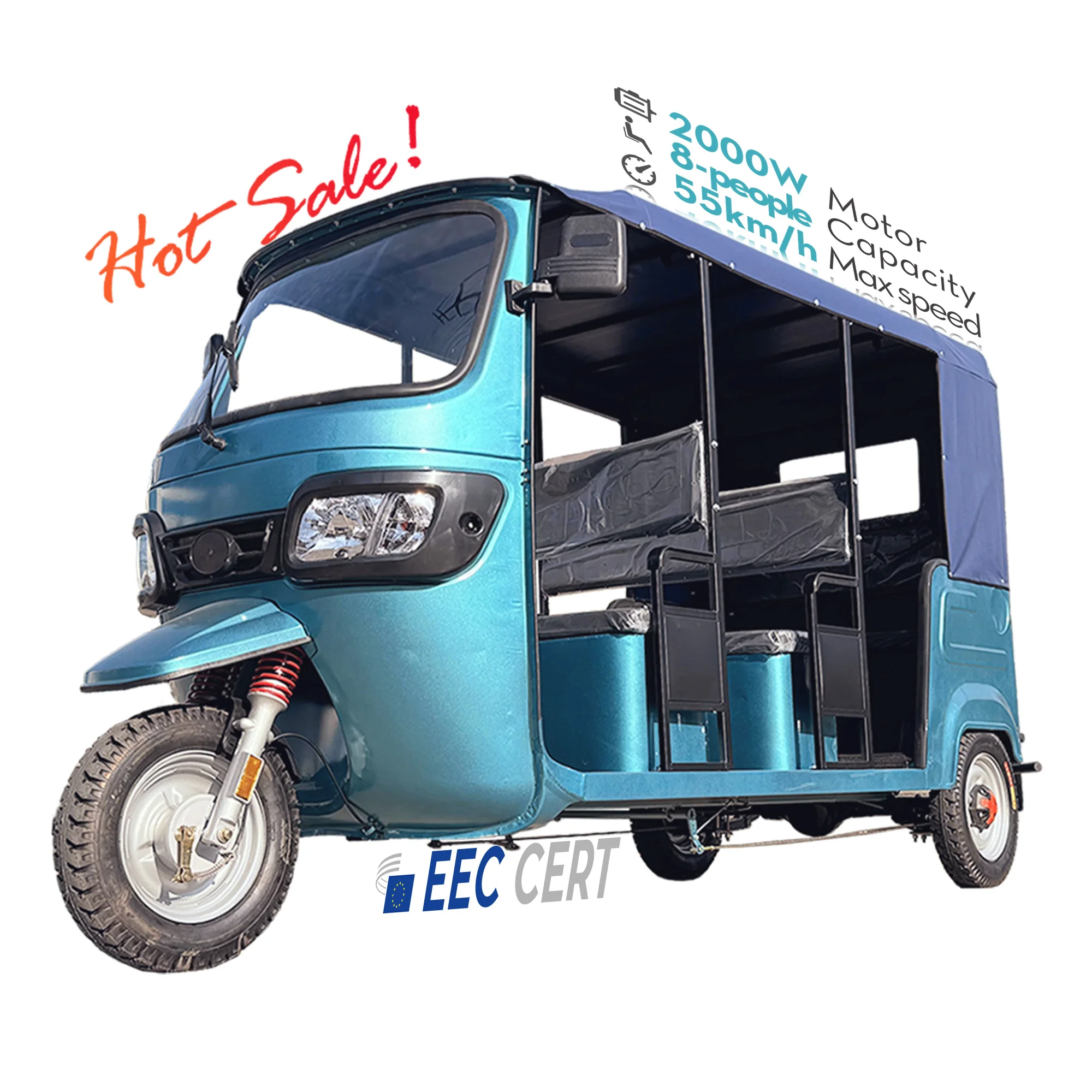 LB-ZK3WW такси Tuk авто рикша бензиновый Электрический гибрид для повседневной жизни 3 колеса 60 В замкнутая моторизованная электрическая пассажирская
