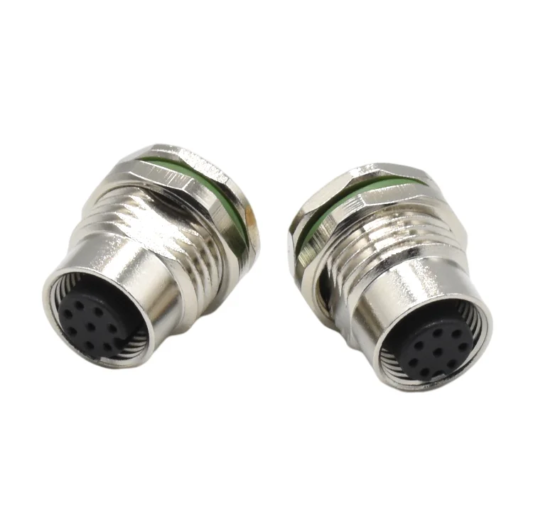 Westsam IP67 Waterproof 4 5 8 12 Pin Front Fastened Socket Female M12 Connecter