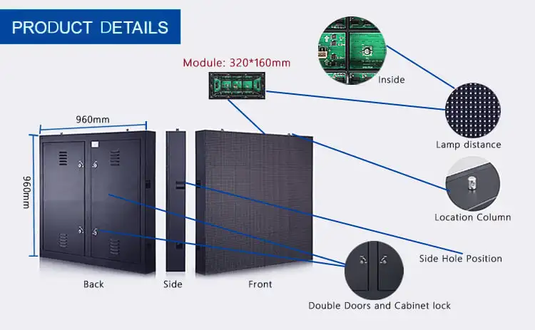 Full Color Digital Signage BillBoard Giant Waterproof Advertising Indoor Outdoor Video Wall Panels Pantalla Led Display Screen