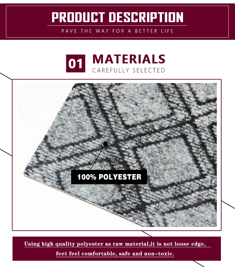 Needle punched red wedding and commercial use outdoor floor carpet