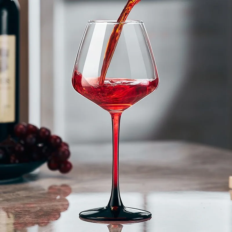 2024 Burgundy Red Wine Glass Goblet Champagne Flute Wine Glass Crystal Drinking Glassware