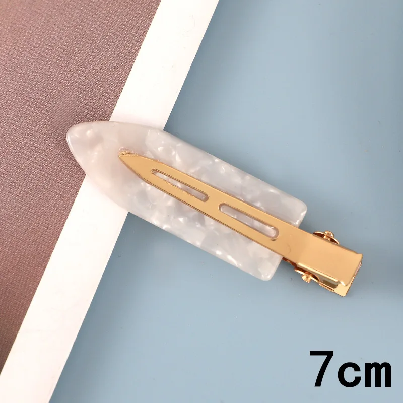 Korean Fancy Hairpins Luxury Gold Metal No Bend Acetate Hair Clip Designers Custom Women Hair Accessories Clips Set for Girls