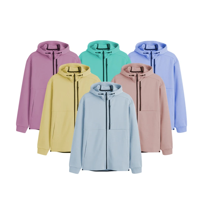 Design Custom Logo Embroidery Streetwear Jersey Chest Pocket Track Jacket  Mens Blank Jacket