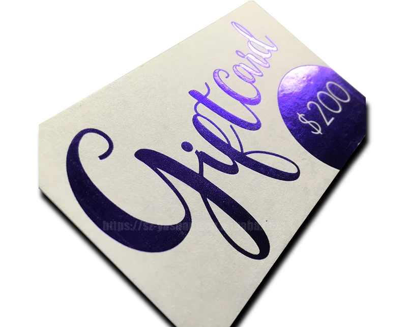 Get white purple foil stamp greeting card /business gift card postcard / custom best matte gold wedding invitation