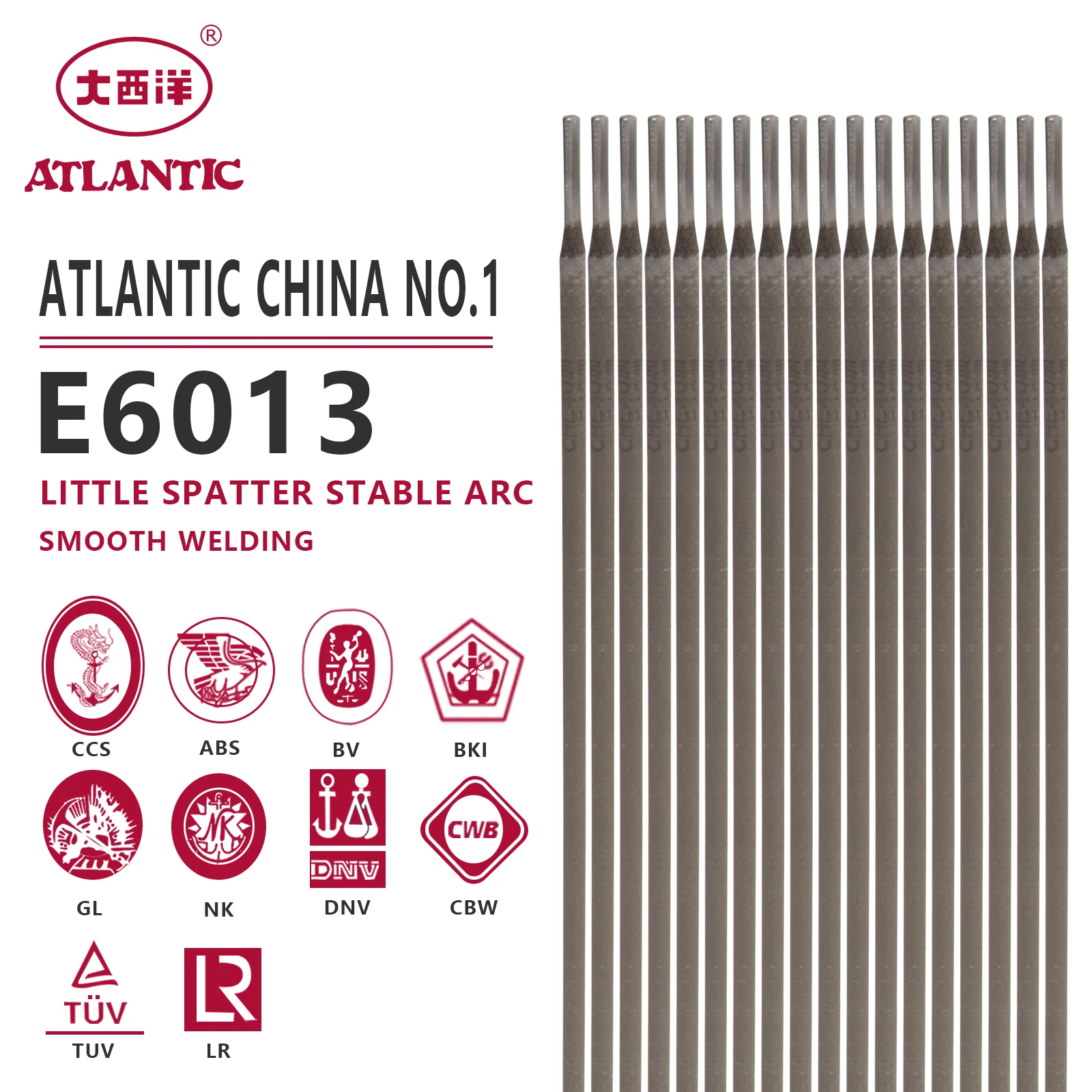 Высококачественные Электроды для сварочных пруток Atlantic E6013 Che40