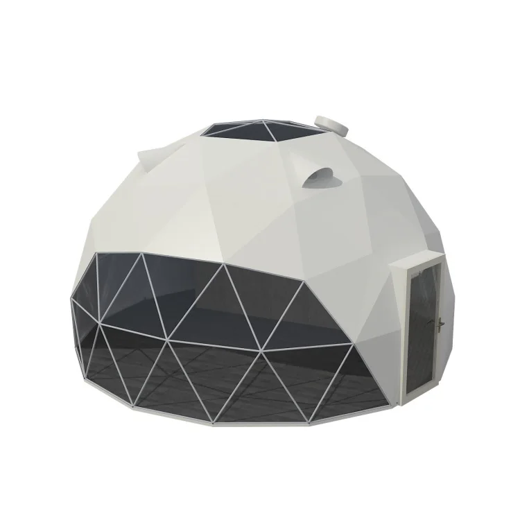 Custom White Round Soundproof Waterproof Outdoor Resort Luxury Camping Hotel Houses glamping round dome tent