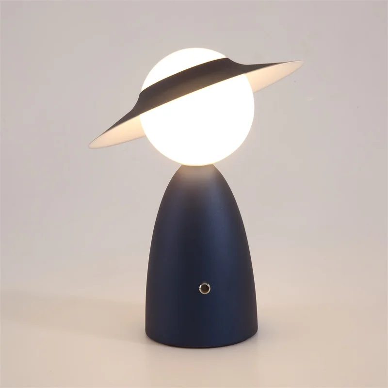 Knight  design  cordless battery power metal touch hotel bar living room reading decoration led table lamp