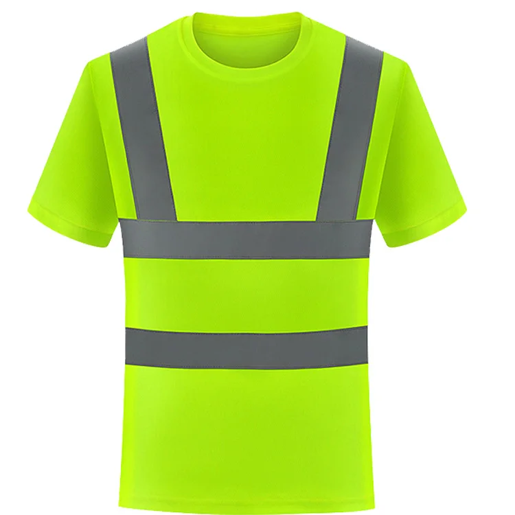 customized breathable high visibility construction work reflective vest reflective work shirts work staff uniform