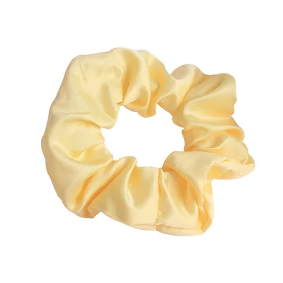 Hongyu Hair Scrunchies New Bright Satin Hair Ties Fluorescent Color Ponytail Hair Scrunchies For Girls