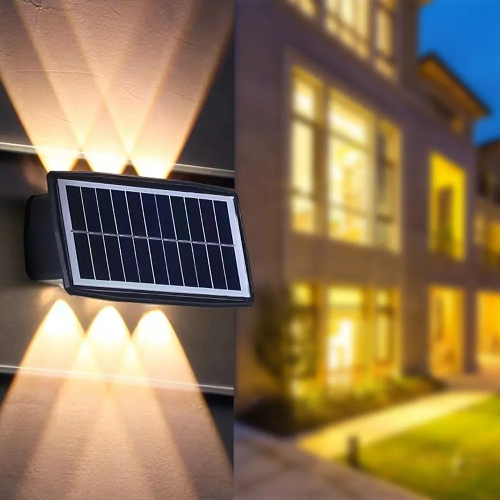 Outdoor up Down Led Wall Light Garden Decoration Outdoor Sunlight Waterproof Outdoor Solar Lights Porch Fence Lights