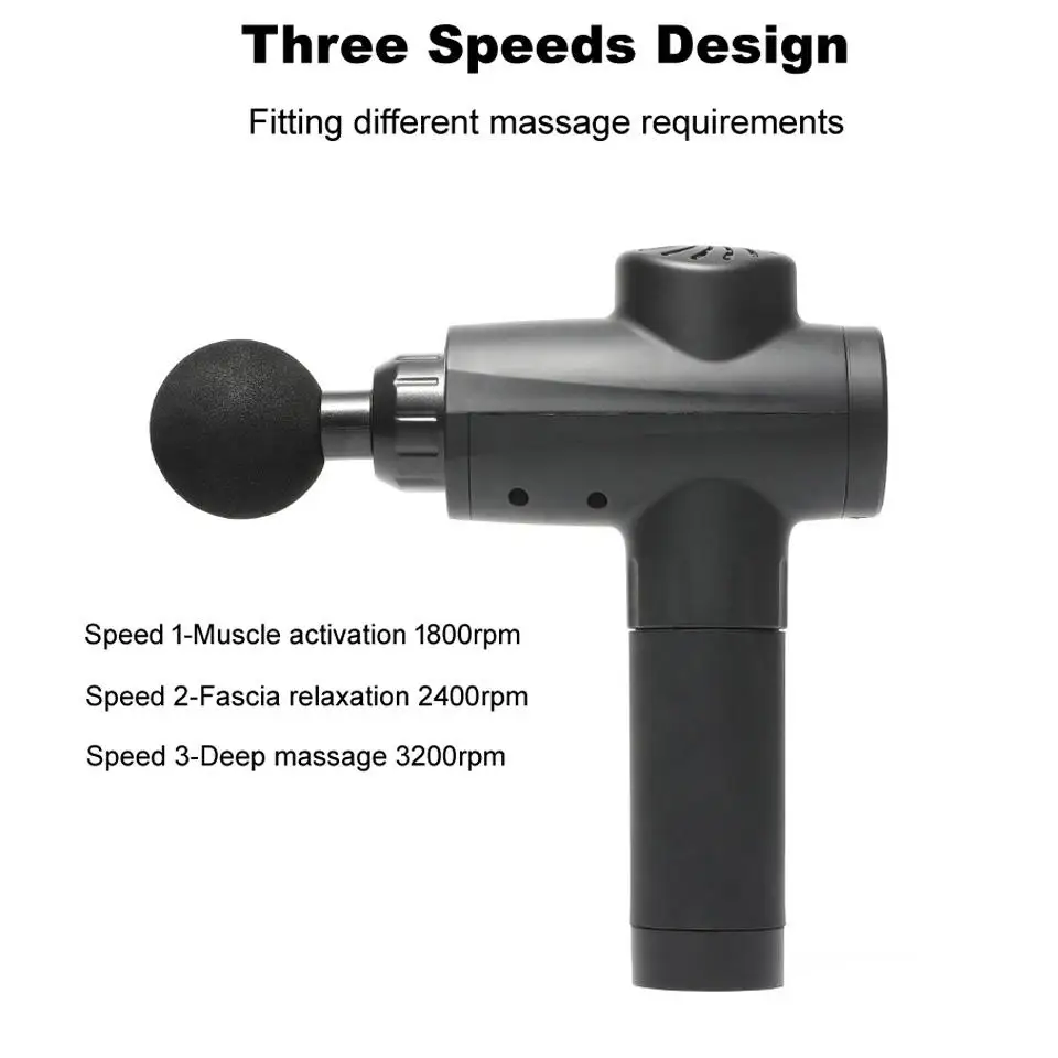 Portable handheld deep muscle fascia tissue 6 heads brushless motorvibration mini infrared massage hammer Fascia Gun