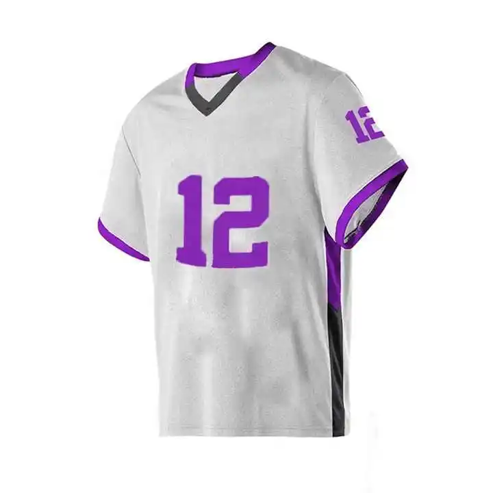 High Quality Lacrosse Uniform Team Wear Top Custom Made Design Polyester Fabric Lacrosse Uniform V-Neck Half Sleeve Jerseys