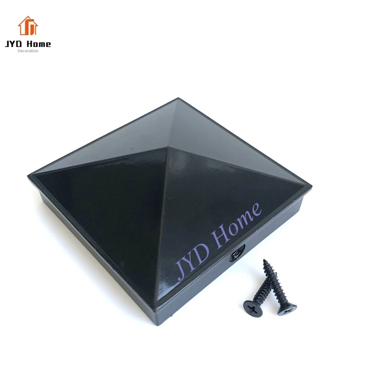 Decorative Die Casting Aluminium Caps with Lips Fixed with Set Screws for Pence and Staircase Post