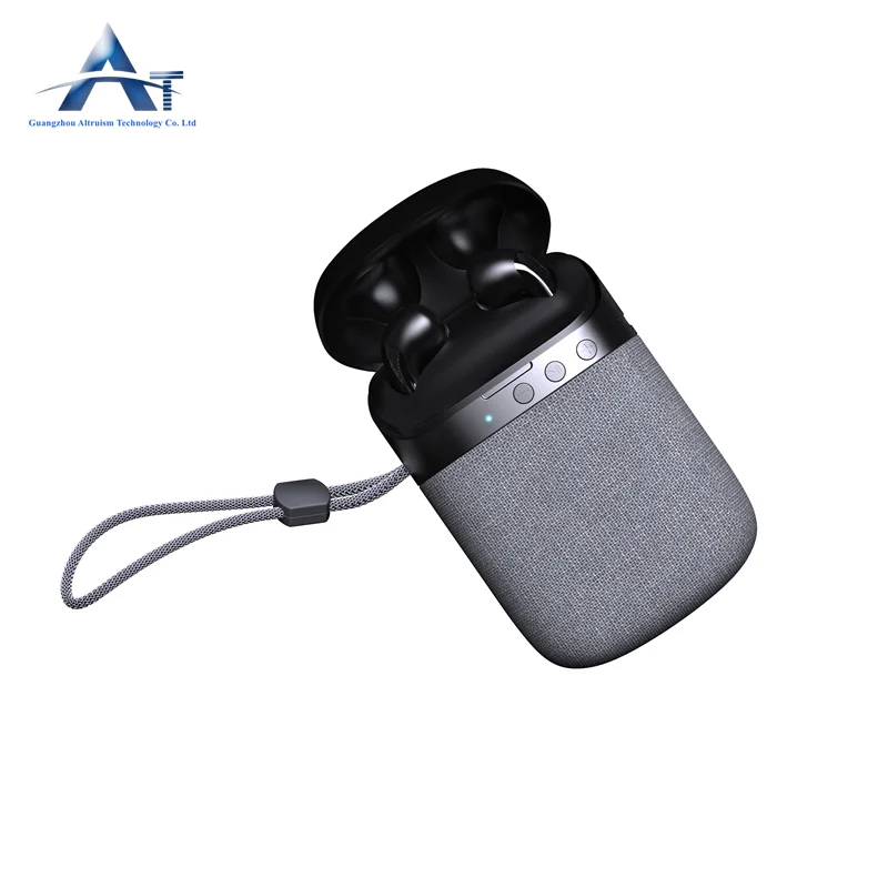 Factory Price Newest 2 in 1 Wireless Blue Tooth TWS Earphone BT Speaker with Earbuds