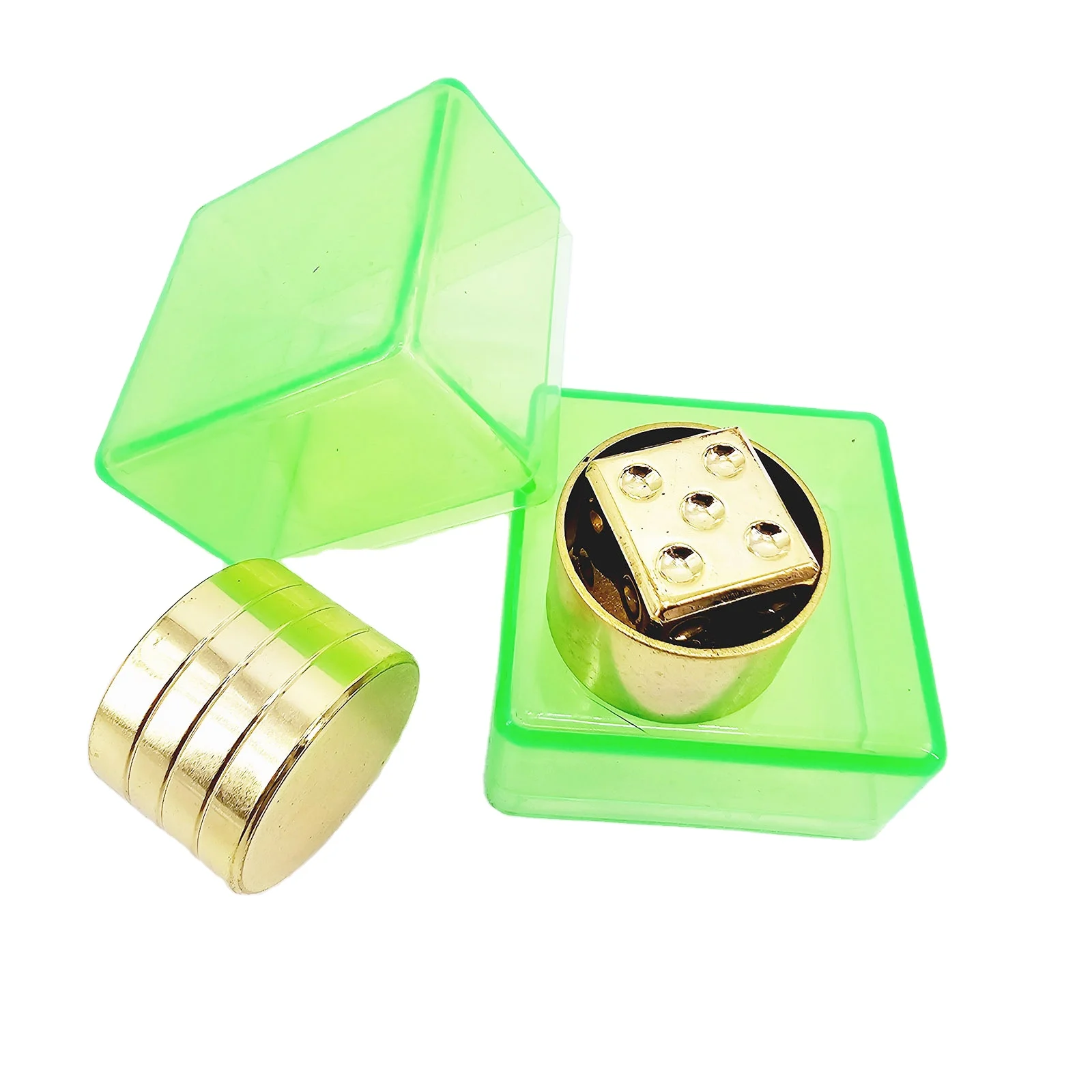 Super Metal Die Magic Tricks Magician Close Up IllusionsGimmick Prop Metalism Classic Toys Dice Number Prediction