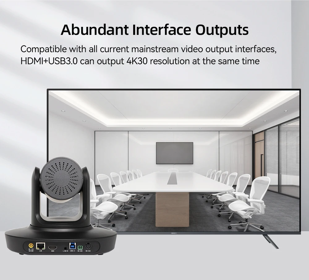 USB3.0 POE 4K PTZ Camera 20X Optical Zoom PTZ Camera 4K HDM I PTZ Webcam for live streaming church conference system