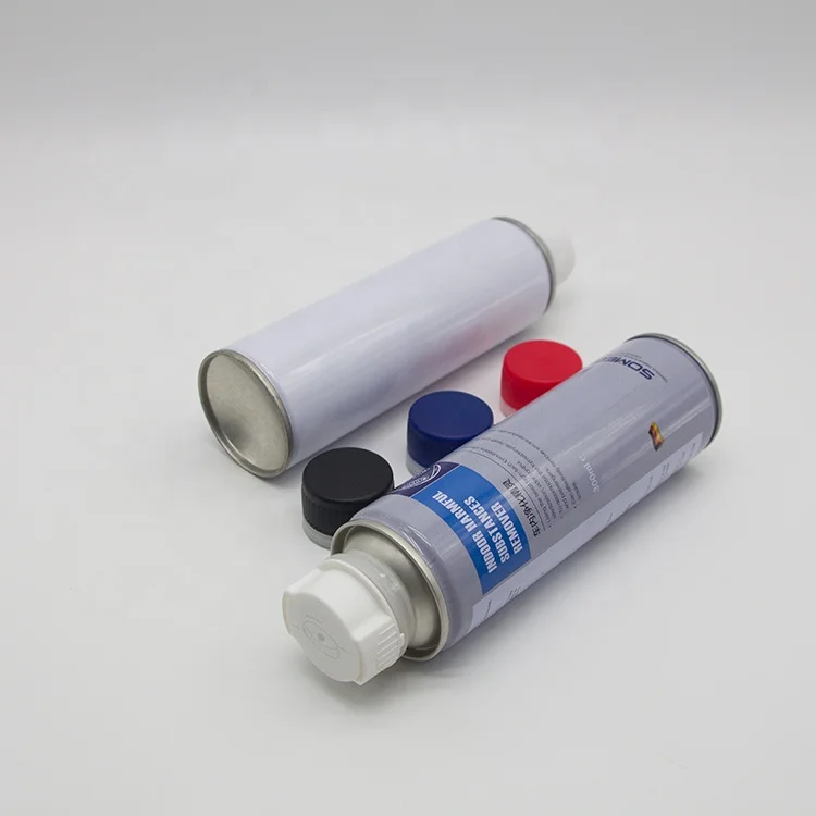 300ml Metal material plain tin can for engine oil/round aerosol metal fuel oil additive can