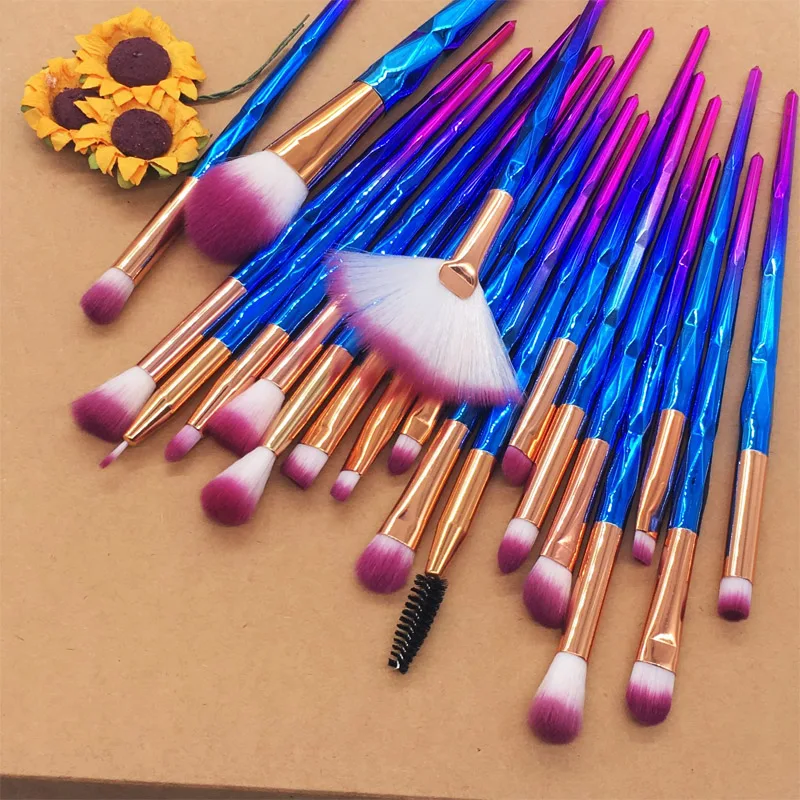 
Manufacturing 20pcs Lucency Makeup Brushes Private Label Make Up Tools Powder Foundation Eye Brush Set 