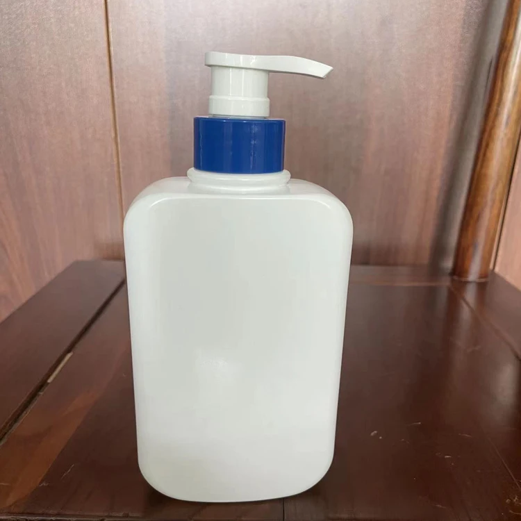 Factory direct sale 400ml white square skin care products shampoo shower gel pet bottle disinfection water hand