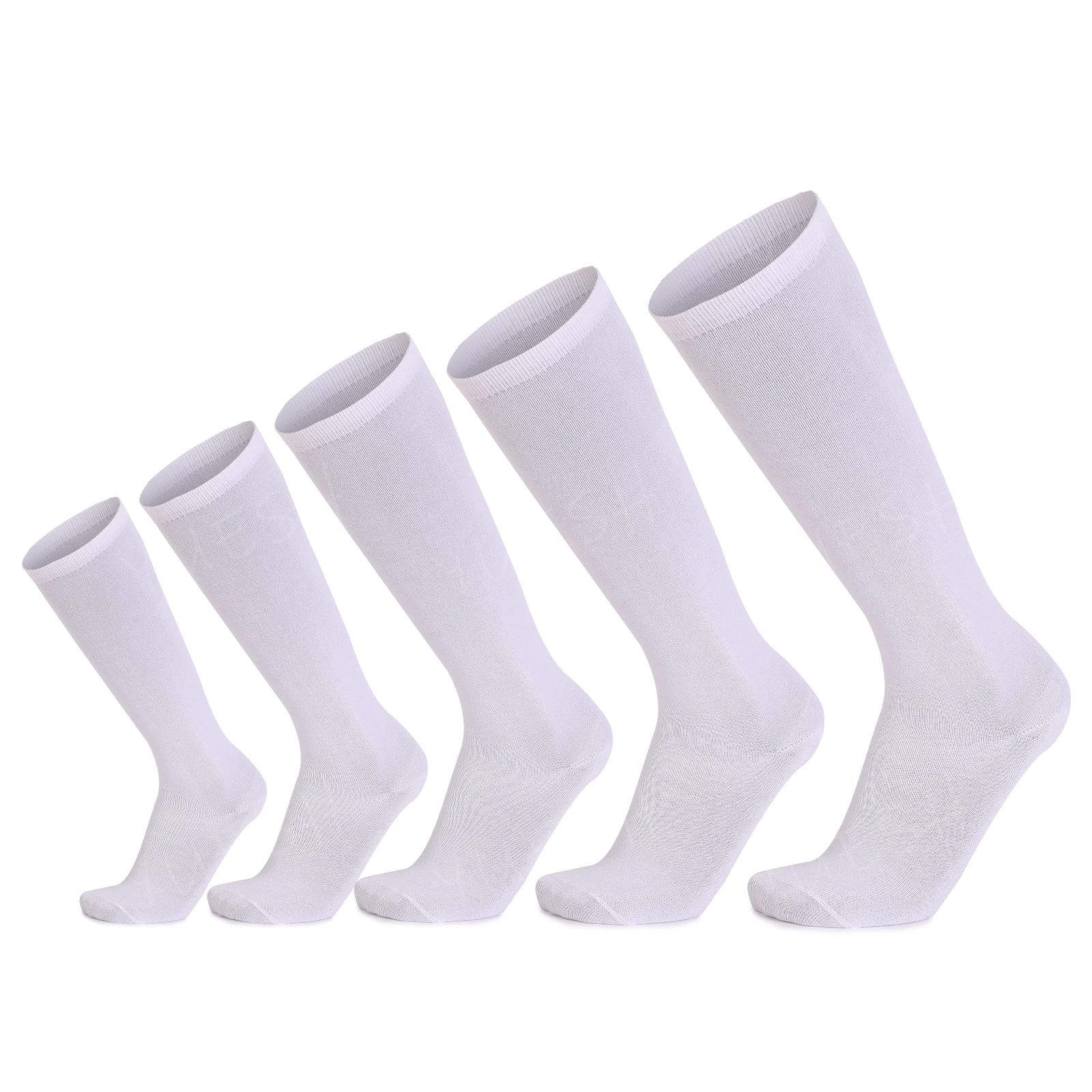 custom white school socks cotton knee high kids socks   factory  custom  wholesales student socks