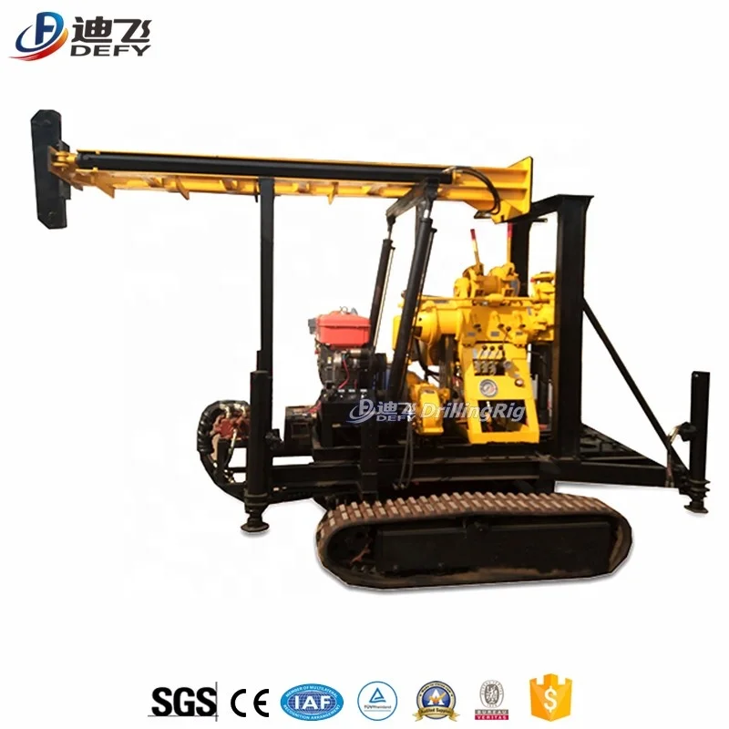 Fast speed DEFY crawler portable used rotary drilling rig XY-200C