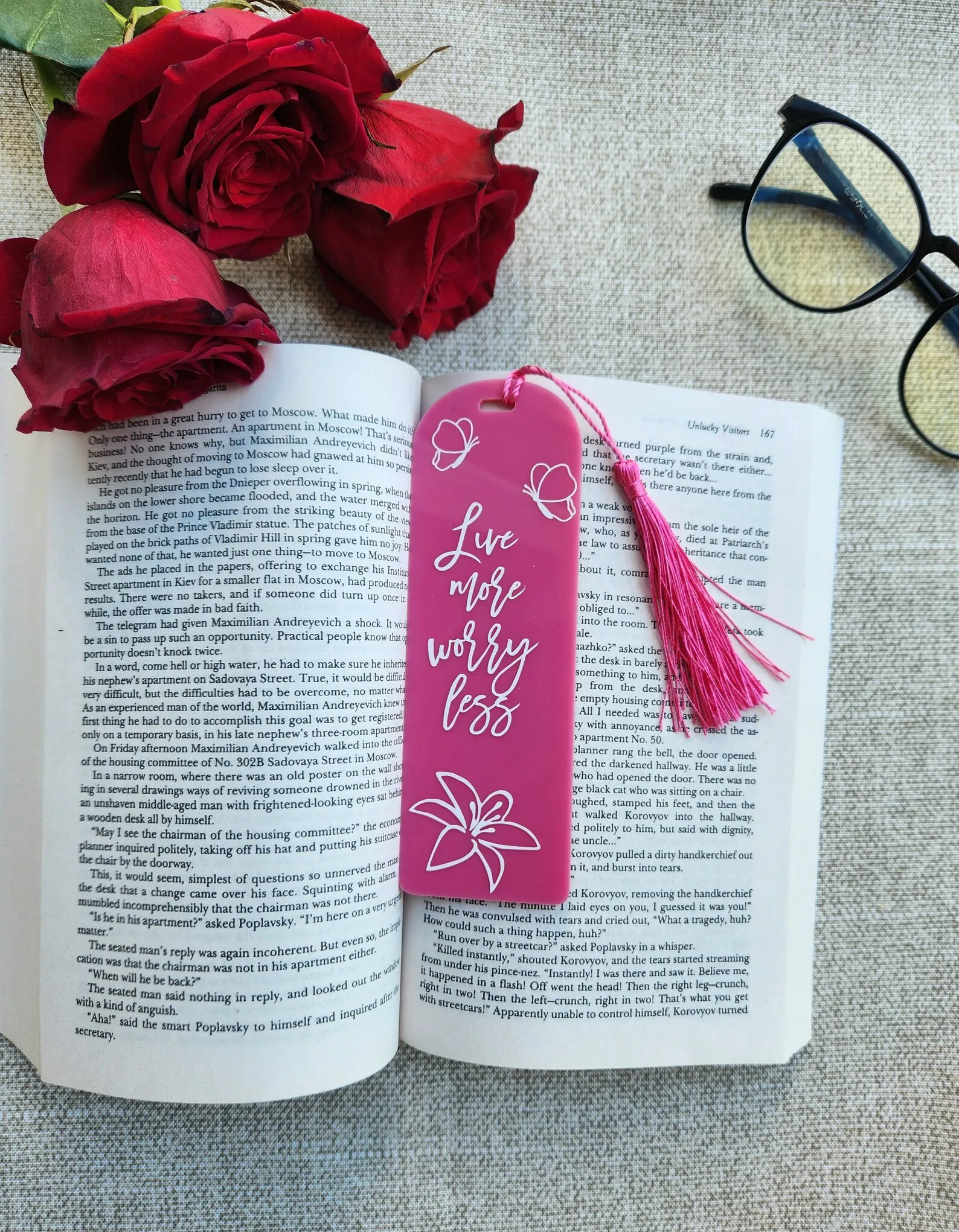 Custom Acrylic Bookmark Gift Plastic Book Mark for Book Lover Reader