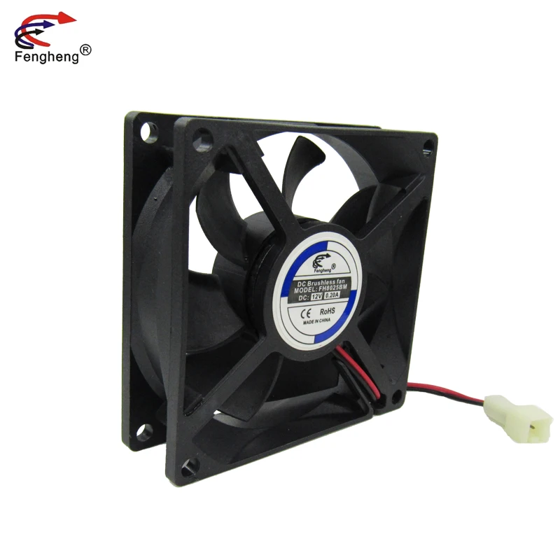 80x80x25mm 80mm 8025 12v DC Axial Flow Sleeve Bearing Air Heater Industrial Exhaust Fan 8cm