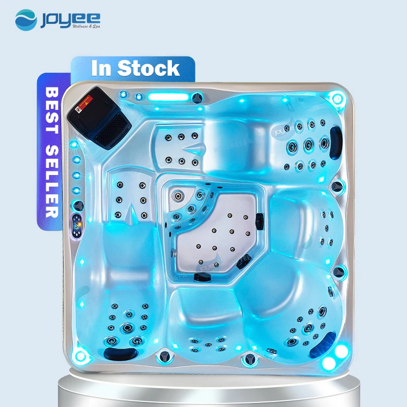 JOYEE Factory OEM Spa Tubs USA Acrylic Balboa 5 Places 2 Loungers Spa Pool Outdoor Whirlpool Hot Tub with music speaker