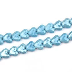 Love Heart Shape Beads Ceramic Beads For Jewelry Making Straight Hole Beads Handmade DIY