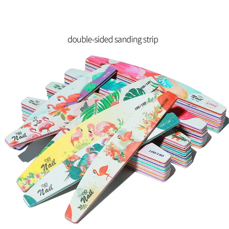 New Arrival Christmas Series Nail File Flowers Pattern Nail Files Set Double-sided Sanding Strip for Manicure