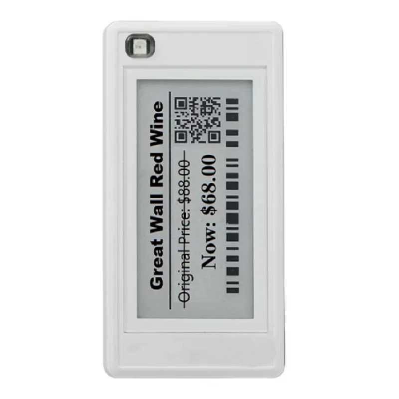 296 x 128 screen resolution Chain Digital Tag Supermarket Electronic Price Tag with wireless Long Life Time