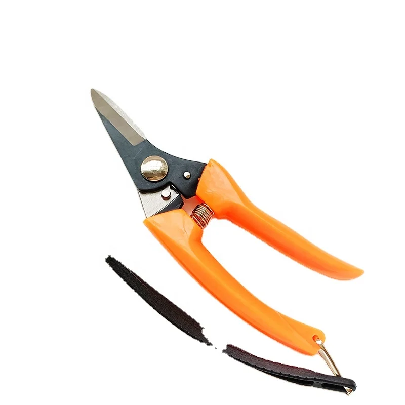scissors garden pruning cutter flower cutting scissors with black coating blade and plastic handles for clipping orchards