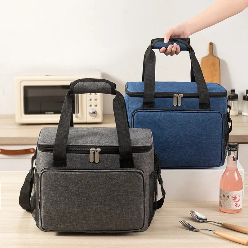 Wholesale Custom Logo Size Oxford Fabric Aluminum Foil Thermal Insulation Heavy Duty Insulated Cooler Bag