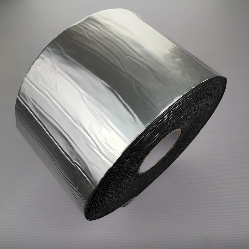 Self adhesive bitumen / asphalt aluminum foil flash band roofing waterproof tape
