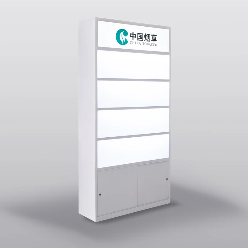 Factory supply metal cigarette display racks shelves accessories experience stand smart phone display design
