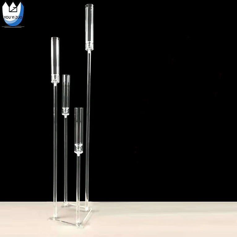 YOUYIZUO Crystal Candelabra Centerpieces Wholesale Electronic Candle Lights Candle Stand Acrylic