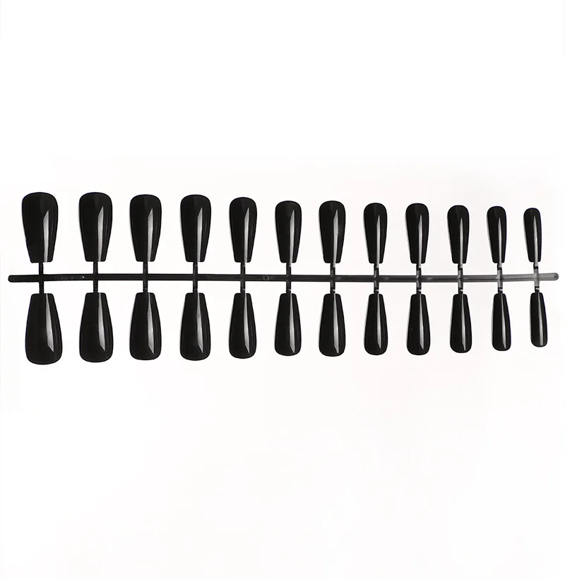 
10 colors colorful false nails coffin 2d nail sticker Can reuse art 