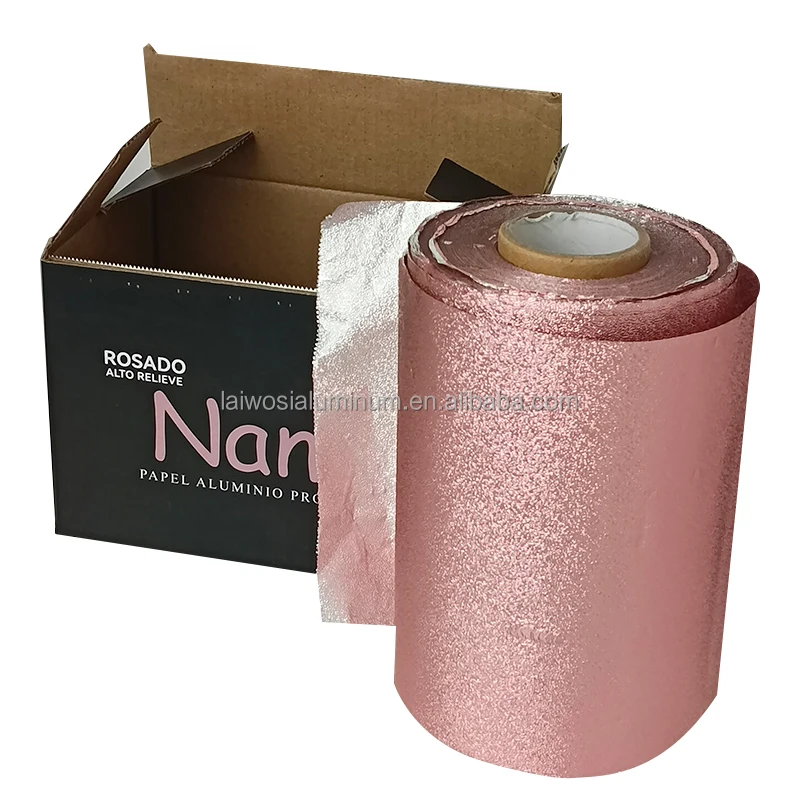 OEM Soft Aluminum Hair Foil 127mm x 50m Hair Coloring Foil Unique Design Hairdressing Printed & Embossed Foil Roll