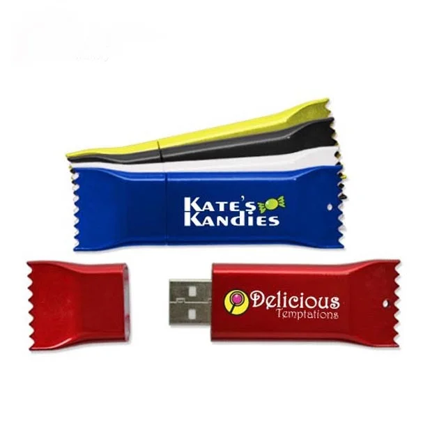 Custom Usb Pen Flash Drive With Logo Plastic Candy 64Gb Original Unique External Wrist Bracelet Buckle 2.0 Package Box Bulk