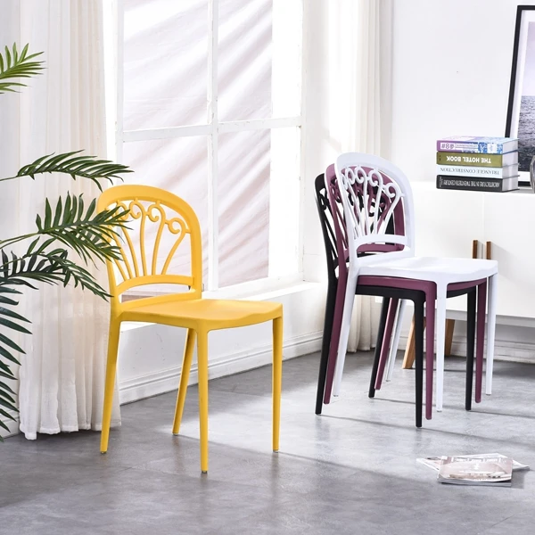 NEW design polypropylene dining room full plastic chairs family dinner used kitchen dining chairs