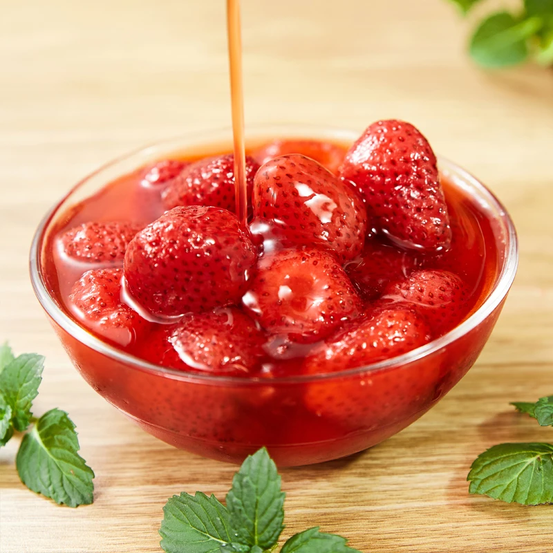 2024 New Arrival Ready to Eat Fresh Strawberry Canned Fruit Canned