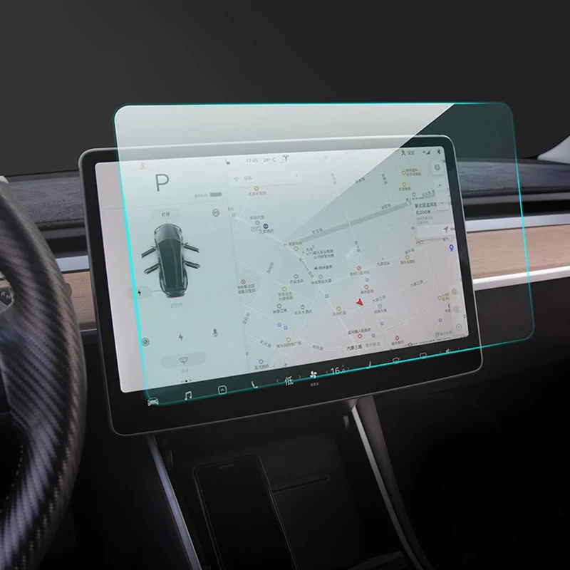 Suitable for Model3/Y central control screen protective film accessories toughened tesla internal