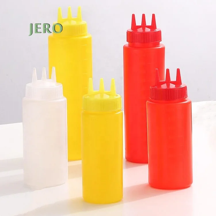 Good Quality 12oz 16oz 24oz food grade honey squeeze bottle packaging plastic sauce squeeze bottle