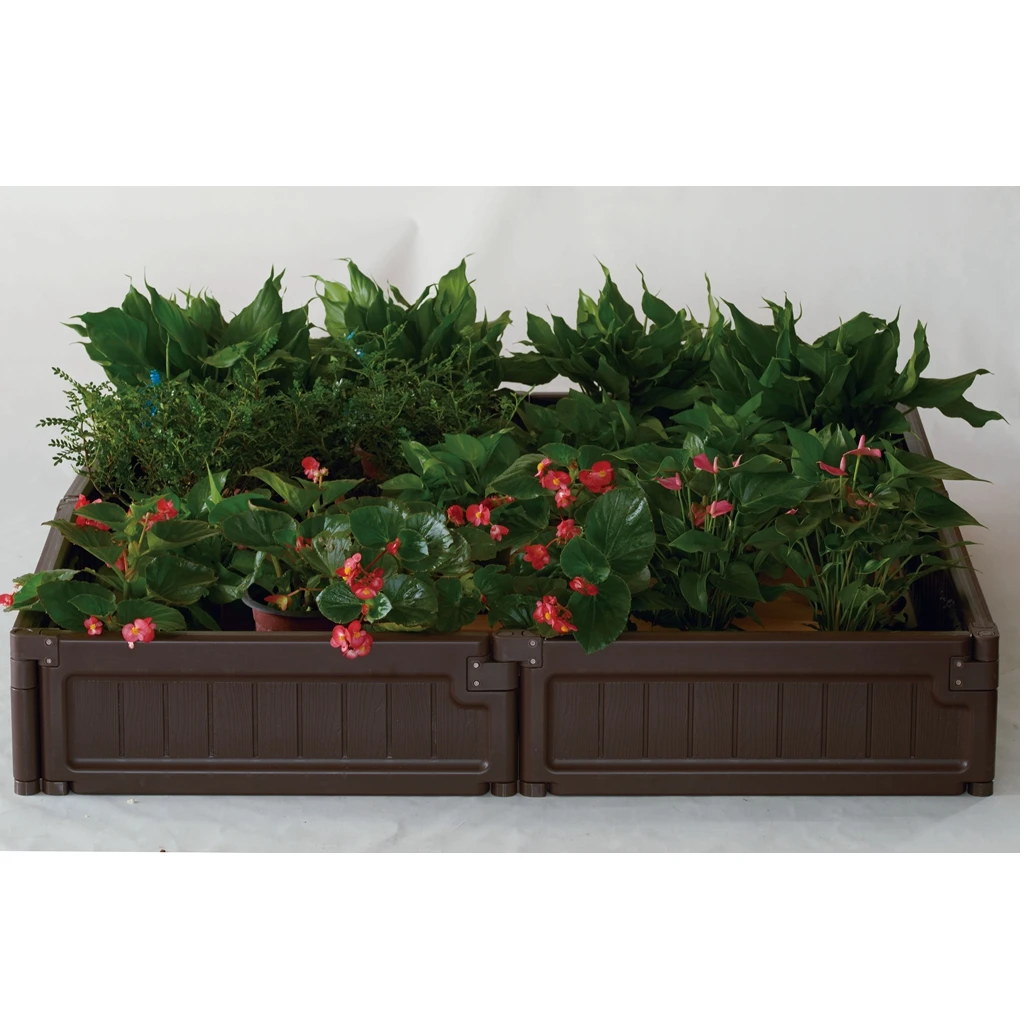 Morden Home 4ft Square  Plastic Raised Garden Beds for outdoor