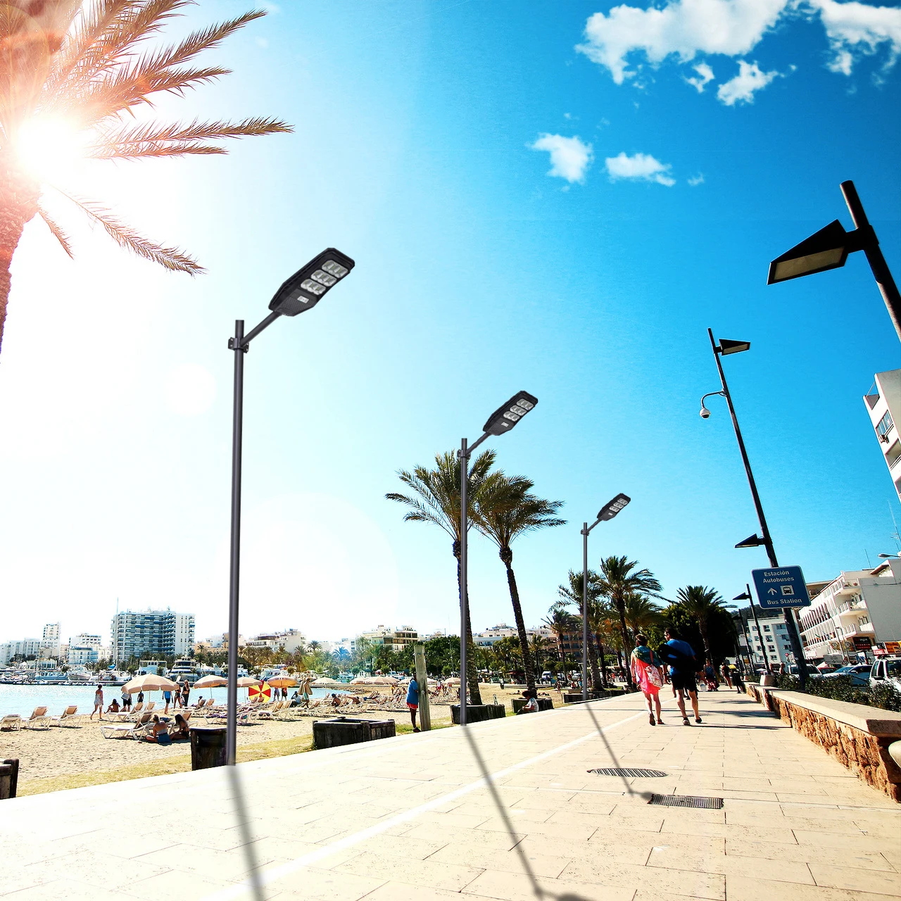 High brightness and long working time intelligent street light solar solarlight