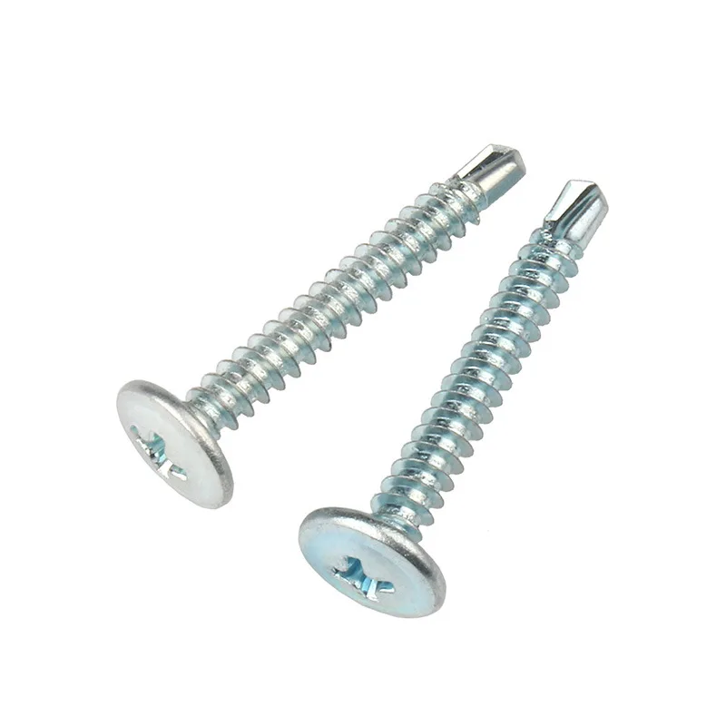 Chinese Manufacture Stainless Steel 410 Galvanized  Steel Wafer Head Self Drilling Screws for Mental Wood
