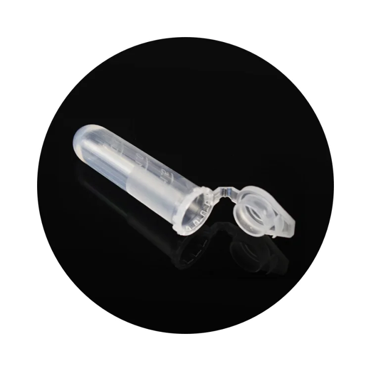 laboratory 2ml disposable PP polypropylene centrifuge tubes vials with round bottom