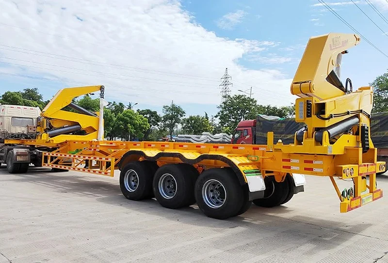 Высокое качество 37ton контейнер 40ft самозагружаемый контейнерный прицеп