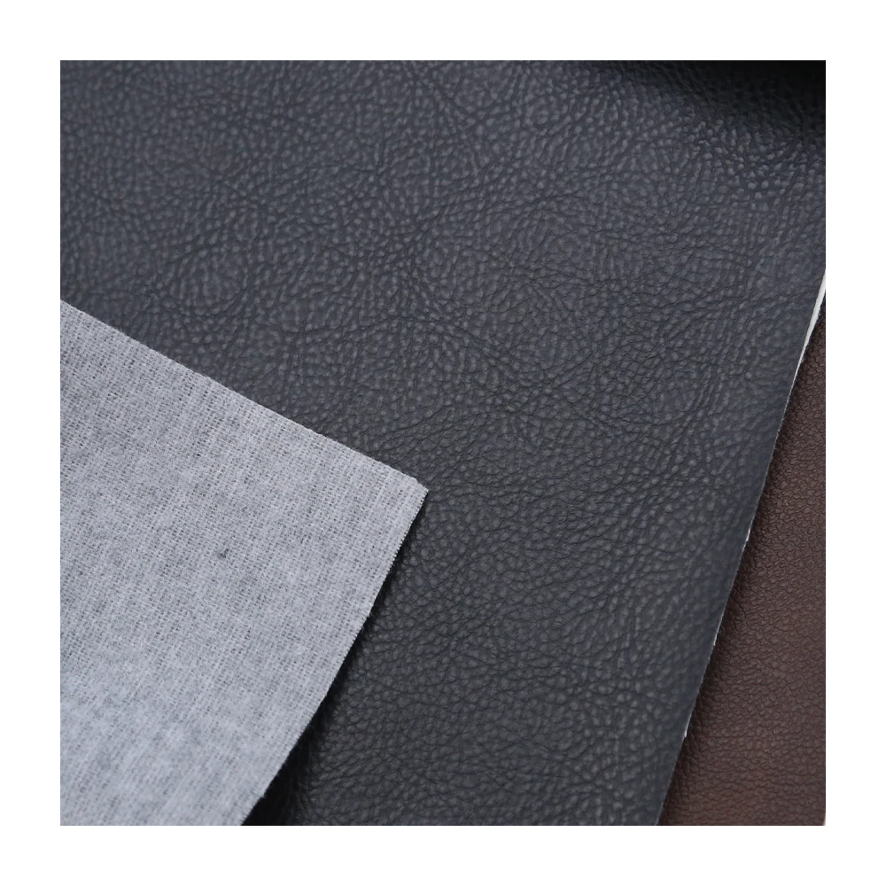 Custom Wholesale Waterproof 0.8MM Materials R64 Pattern TC Backing PU Synthetic Leather For Making Sofa